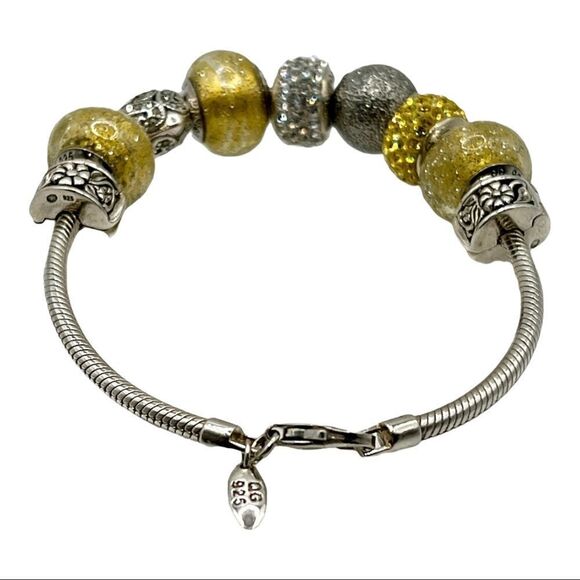 New Sterling Silver Reflection Bead Bracelet - Picture 3 of 5